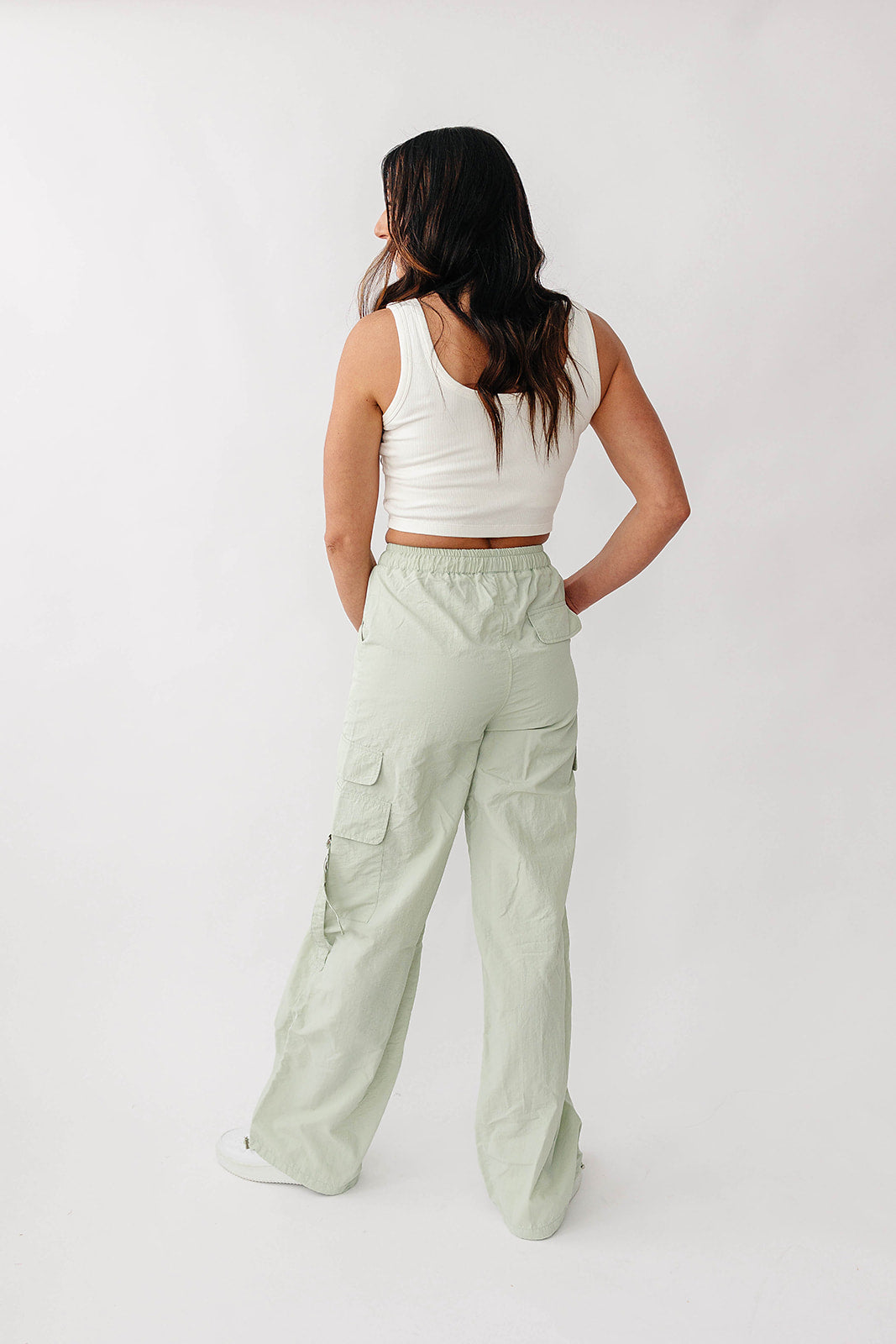 [PREORDER] Wendy Cargo Wind Pants - Sage Mint