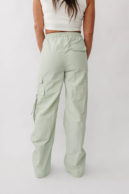 [PREORDER] Wendy Cargo Wind Pants - Sage Mint