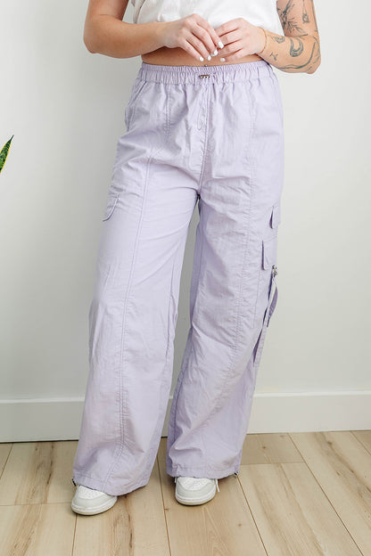 [PREORDER] Wendy Cargo Wind Pants - Dove Grey