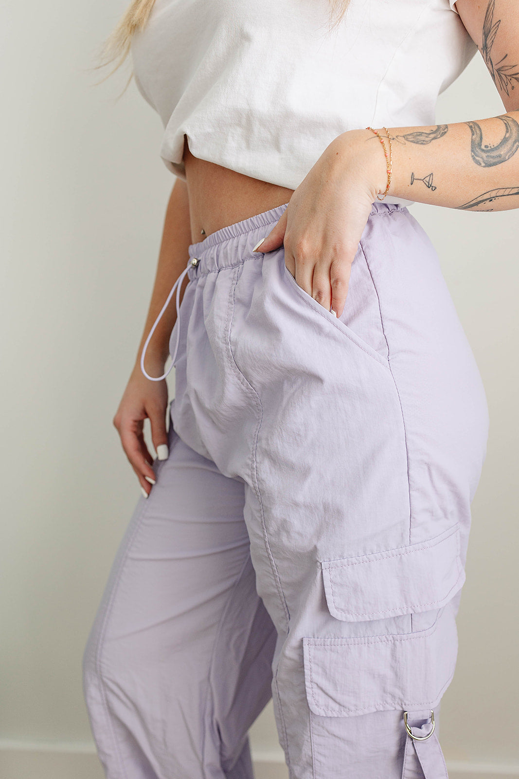 [PREORDER] Wendy Cargo Wind Pants - Lavender Haze