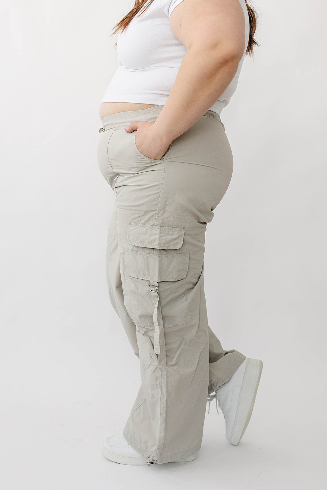 [PREORDER] Wendy Cargo Wind Pants - Dove Grey