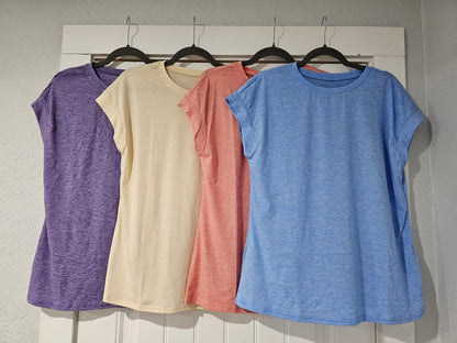 [PREORDER] Nami Cap Sleeve Tee - Heather Lilac